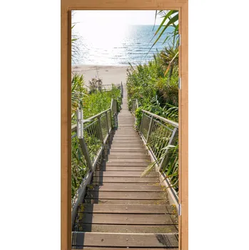 Fototapeta Samolepka na dveře samolepicí schodiště do moře