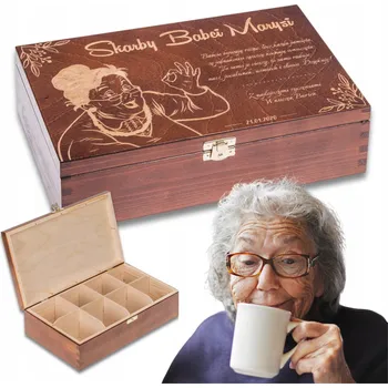 Dóza na potraviny Čajová dóza DEN BABIČKY A DĚDEČKA dárek S GRAVÍROVÁNÍM!!