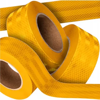 Lepicí páska 25m reflexní páska samolepicí obrysová žlutá