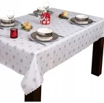 Vánoční ubrus Hvězda 120x300 cm SW18 stříbro