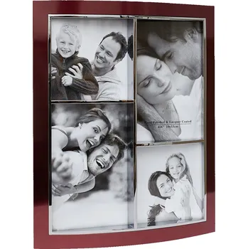 Obraz Více rámeček na 4 fotografie moderní galerie bordó