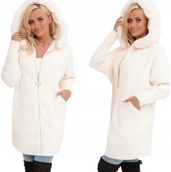 Dámské oblečení Soprato dámský kabát oversize S KAPUCÍ S KOŽÍŠKEM přechodný univerzální