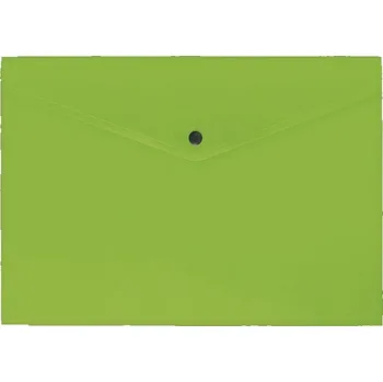 Aktovka na dokumenty Kopertová složka A4 se zapínáním na patentku, zelená Factis