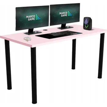 Psací stůl Obdélníkový psací stůl MARCO GAME 135 x 65 x 75 cm, odstíny růžové, růžový