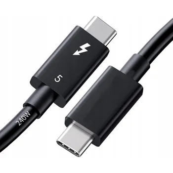 Datový kabel Kabel Thunderbolt 5 USB-C 80 Gb/s 240W 0,5M funguje s rozhraním Thunderbolt 3 4 USB 4