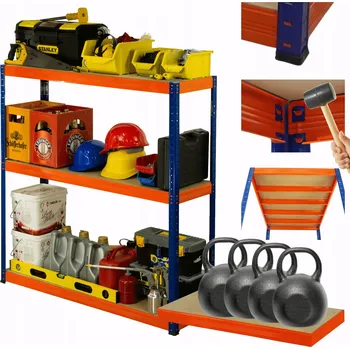 Dílenský regál Kovový regál skladový nemocniční HELIOS HNO 106x120x50 3x400kg