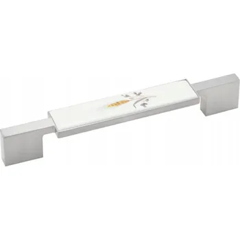 Obraz NÁBYTKOVÁ ÚCHYTKA NA NÁBYTEK UP001-160/BSN/C131 OCEL NEREZOVÁ S PORCELÁNEM AMIX