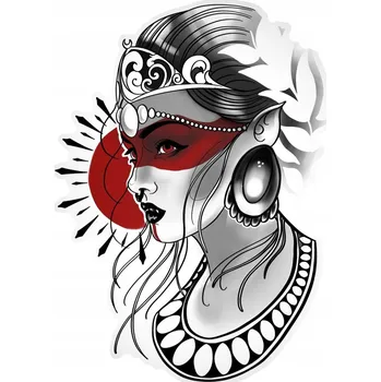 Samolepicí dekorace na vozidlo SAMOLEPKA na auto VAMPIRE QUEEN Warrior Bojovnice Žena 15x11 TISK
