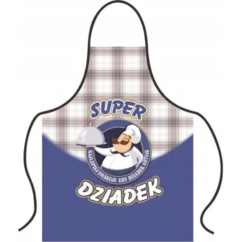 Kuchyňská zástěra SUPER Zástěra Skvělý Děda F53BZ Zástěrka Dárek