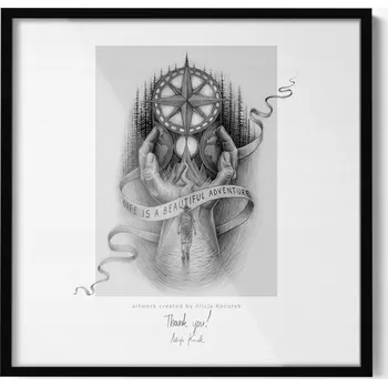 Obraz Černý rámeček 50x50 cm Stylový rám pro fotografie a plakáty Sklo