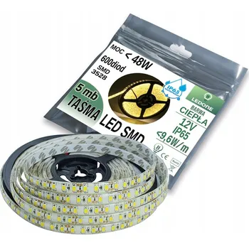 LED páska LED pásek SMD 2835 600 LED 5m teplá bílá IP65 voděodolný