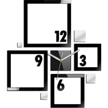 Hodiny Nástěnné hodiny ModernClock černé 42 cm