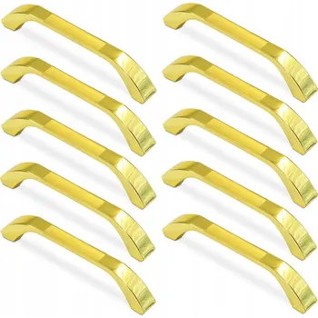 Nábytkové kování Nábytková úchytka klasická zlatá lesklá 13,8 x 1,1 x 2,2 cm