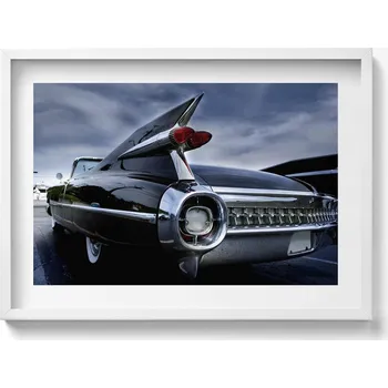 Obraz Obraz v rámu na zeď Vintage Auto Black Cadillac 70x50 cm