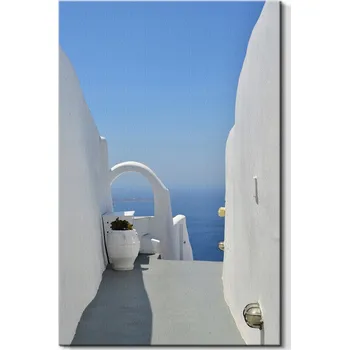 Obraz Řecko Santorini Váza Dárek Obraz na plátně 60x40