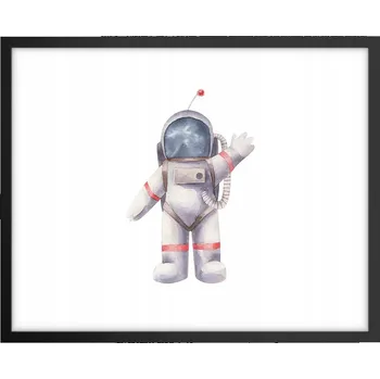 Obraz Foto obraz plakát na zeď v černém rámu 50x40 astronaut do obýváku