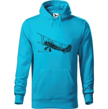 Dámská mikina Mikina - Polikarpov PO-2 Barva: Modrá - tyrkysová (44), Velikost: XL, Střih: Pánské