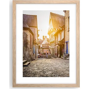 Obraz Obraz plakát v rámu světlý dub do obýváku 30x40 město plakáty na zeď