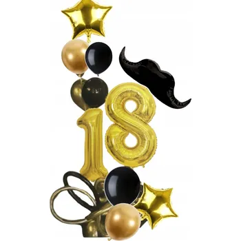 Balónek BALÓNKY NA 18. NAROZENINY SADA BALÓNKŮ DEKORACE 89el OZDOBY NA OSMNÁCTKU