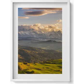 Obraz Dekorativní nástěnný obraz v rámu s grafikou Pieniny Wysoki Wierch 50x70 cm