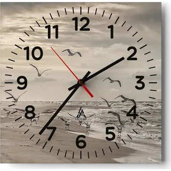 Hodiny Nástěnné hodiny do obýváku 40x40 Krajina Tiché Skleněné hodiny Bez hlučný