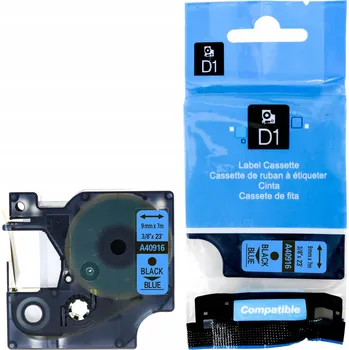 Pásek do tiskárny Páska do Dymo D1 40916 9mm 7m MODRÁ S0720710