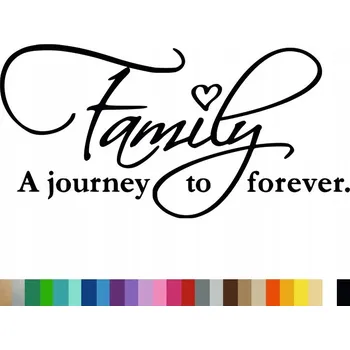 Samolepící dekorace Samolepka na stěnu FAMILY A JOURNEY CITÁT 94x188cm