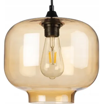 Závěsné stropní svítidlo skleněné jantarové Cairo 2