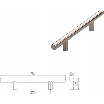 Nábytkové kování Nábytková úchytka SIRO 885-178ZN21, vzhled nerezové oceli
