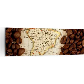 Obraz Velký obraz do obýváku 160x50 Mapa světa moderní, tištěný na plátně