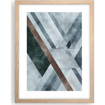 Obraz Obraz plakát v rámu světlý dub do obýváku 30x40 linie foto plakáty na zeď