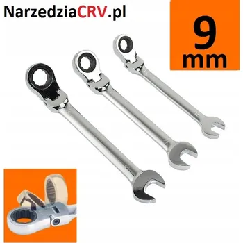 Klíč Očkoplochý klíč s ráčnou a kloubem, zalomený 9mm