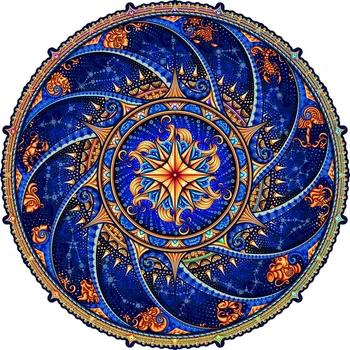 Obraz Puzzle Dřevěné Premium Mandala Znamení Zvěrokruhu XXL 400 dílků Dárek