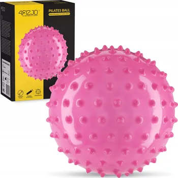 Gymnastický míč Rehabilitační míč 4FIZJO růžový s výstupky 20 cm s pumpičkou