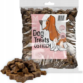 Pamlsek pro psa Mersjo Premium pamlsky pamlsek pro psy s pštrosí 85% masa, bez obilovin, 500 g