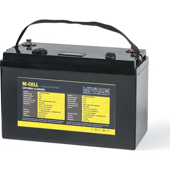 Lithiová baterie M-CELL 24V 100Ah + 20A nabíječka