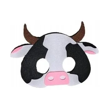 Karnevalová maska SUPER Maska Kráva Kraví Filcová DZD24074