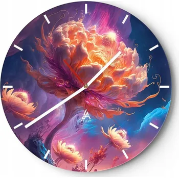 Hodiny Velké nástěnné hodiny 40x40 cm - Fantastické skleněné hodiny, tiché