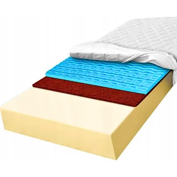 Matrace Pěnová Matrace 140x200 kokosová masážní 7 zón pro krevní oběh 10 cm H2 H3
