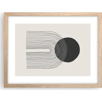 Obraz Obraz plakát v rámu světlý dub do obýváku 40x30 abstrakce foto na zeď