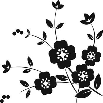 Samolepící dekorace Samolepka na stěnu Květiny, květinky na zeď 50 cm