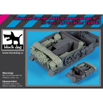 Plastikový model Blackdog 1/16 Universal Carrier MKII accessories set N°2 (Gecko)