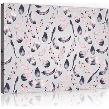 Obraz Obraz Na Plátně PEŘÍ MOZAIKA Do Obýváku 100x75