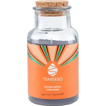 Svíčka VONNÁ SVÍČKA SÓJOVÁ VE SKLE ČERNÁ ČAJ TEAVERSO 220G