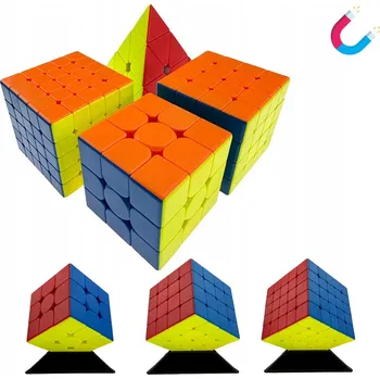 Hlavolam MAGNETICKÁ KOSTKA SADA 3x3 4x4 5x5 Pyramida