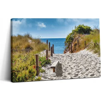 Obraz Obraz Canvas K Zavěšení Do Kanceláře Písčitá Cesta Na Pláž a Moře