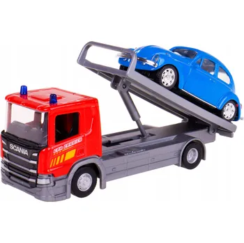 autíčko Náklaďák SCANIA P320 1:57 AUTOPŘEPRAVNÍK + VW Brouk KOVOVÝ 1:43 WELLY