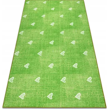 Koberec DĚTSKÝ KOBEREC 200x200 SRDÍČKA zeleň 113255