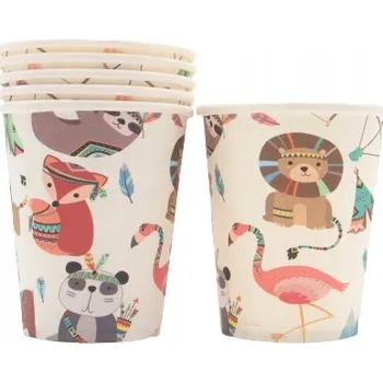 Narozeninové kelímky se zvířátky Be Brave 250 ml 6 ks