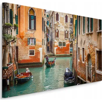 Obraz Obraz do obýváku Krajina Benátky GONDOLY 3D 70x50